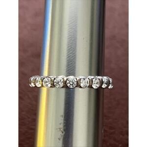 925 sterling silver Cz Band With Round Stones All Around, Size 9